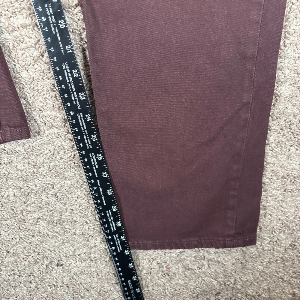 Old Navy Slim Built-In Flex Burgundy Jeans Mens Size 38x32 - Picture 4 of 9